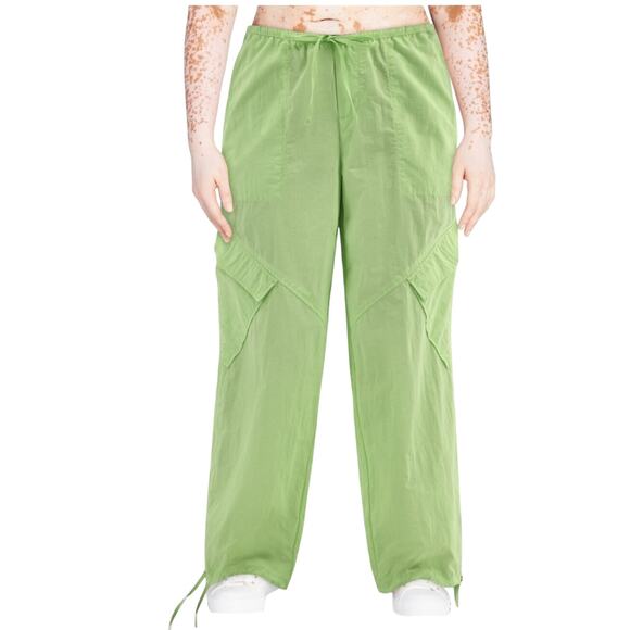 No Boundaries Parachute Pants, Women's Small Green Pale NWT 100% Nylon - Picture 1 of 5